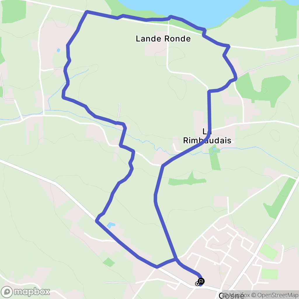 Gosné : carte du parcours de randonnée - France
