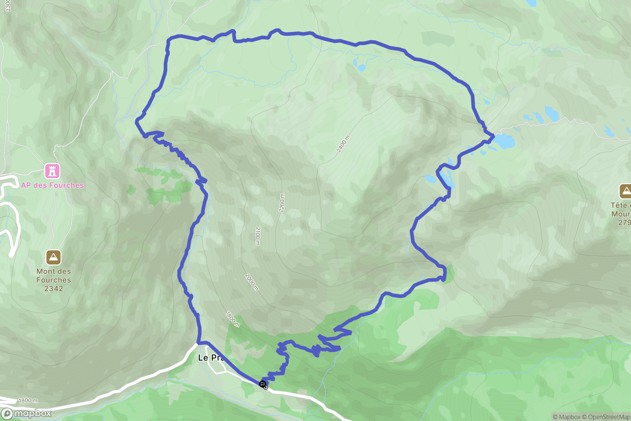 Saint-Étienne-de-Tinée : carte du parcours de randonnée - France