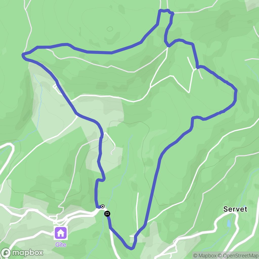 La Renaudie : carte du parcours de randonnée - France