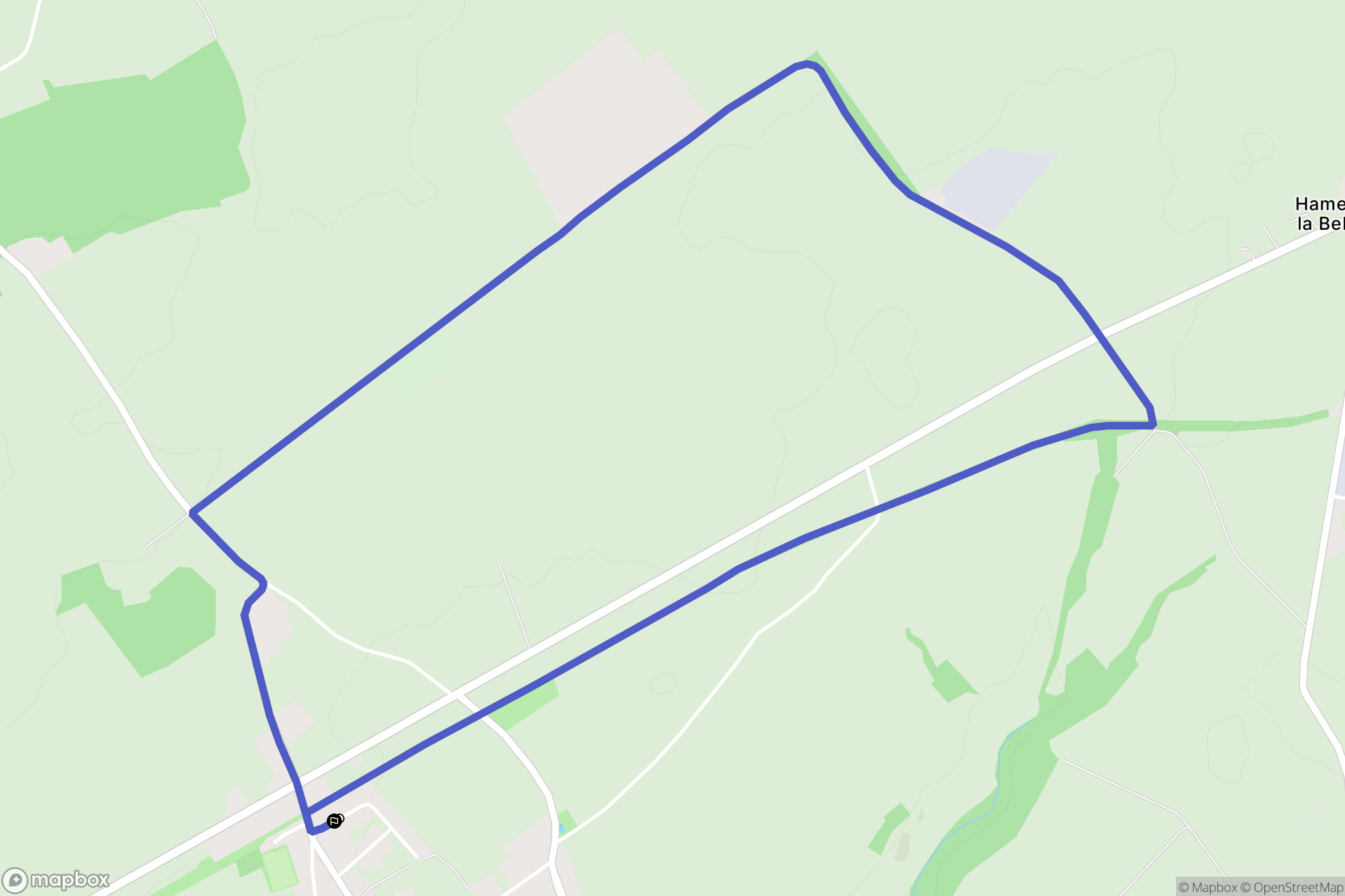 Mondicourt : carte du parcours de randonnée - France