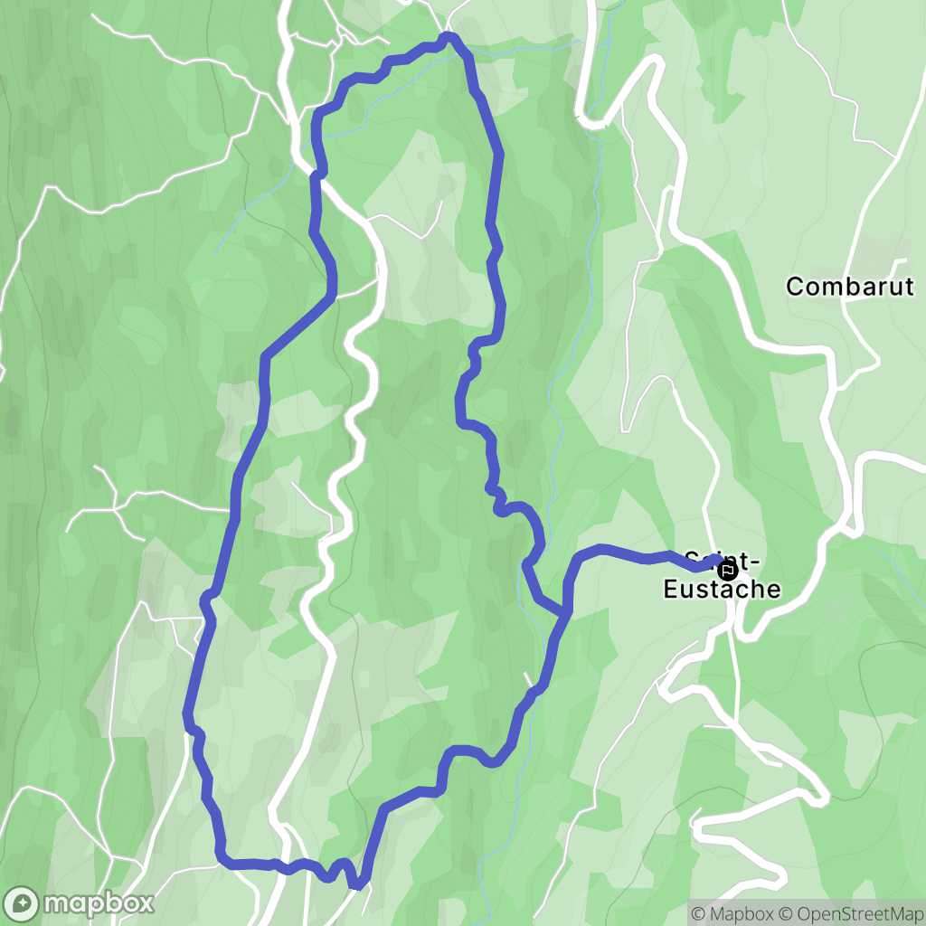 Saint-Eustache : carte du parcours de randonnée - France