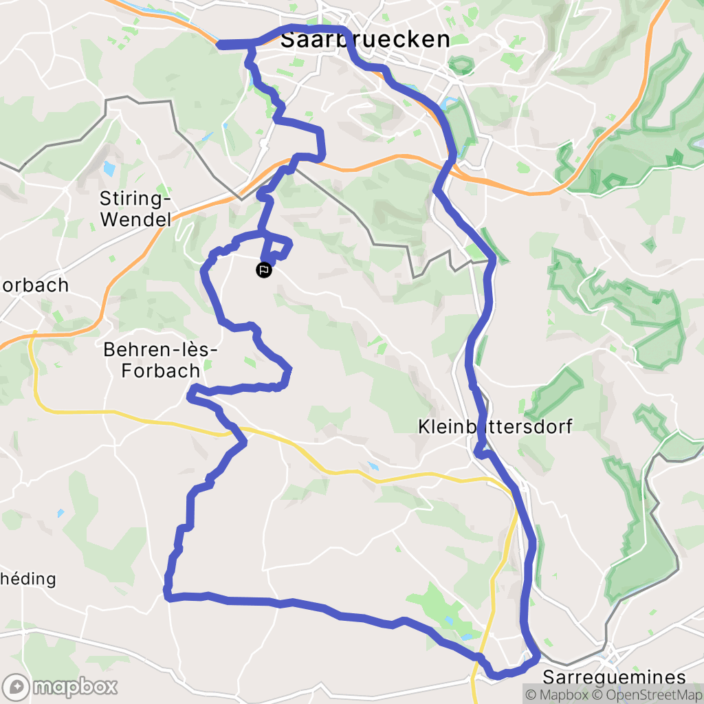 Spicheren : carte du parcours de randonnée - France