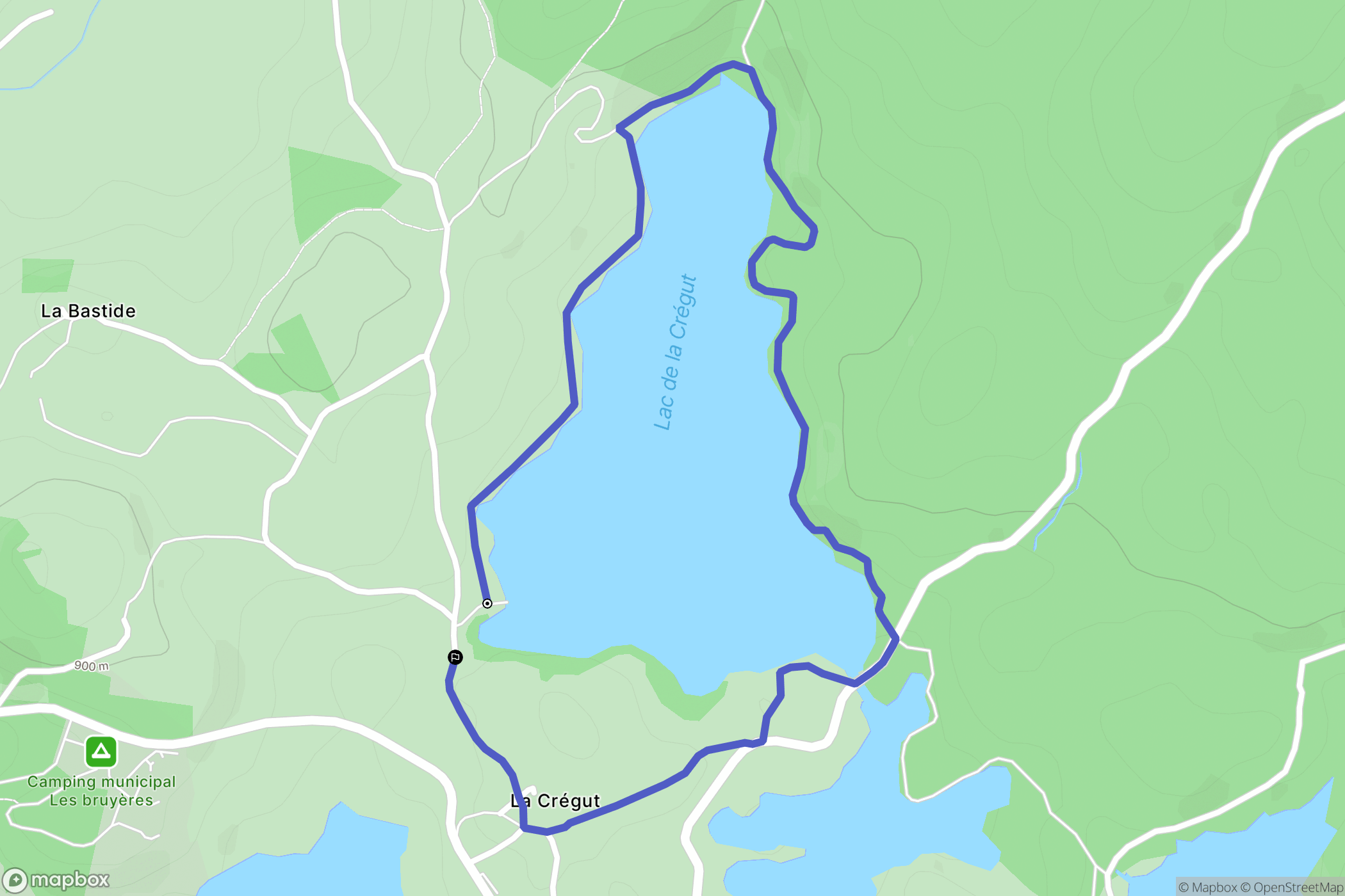 Trémouille : carte du parcours de randonnée - France