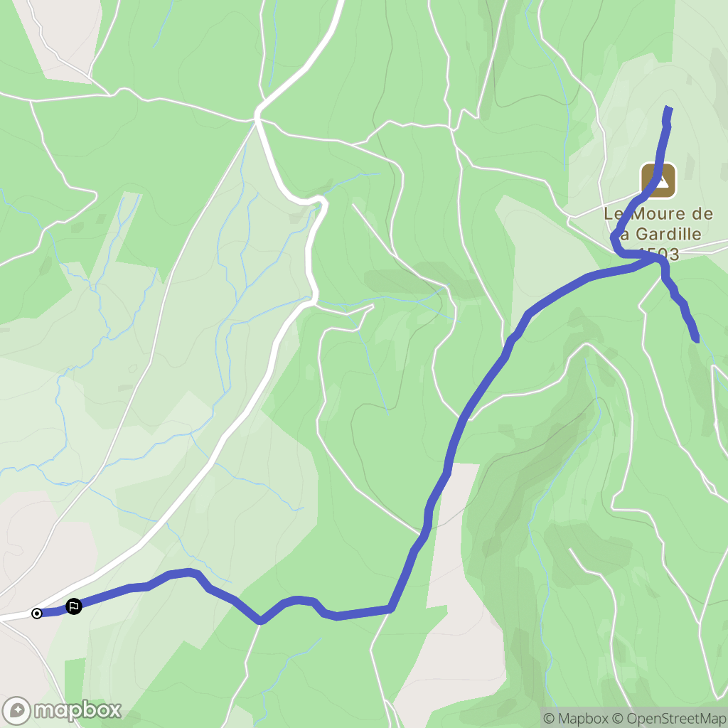 Saint-Frézal-d'Albuges : carte du parcours de randonnée - France
