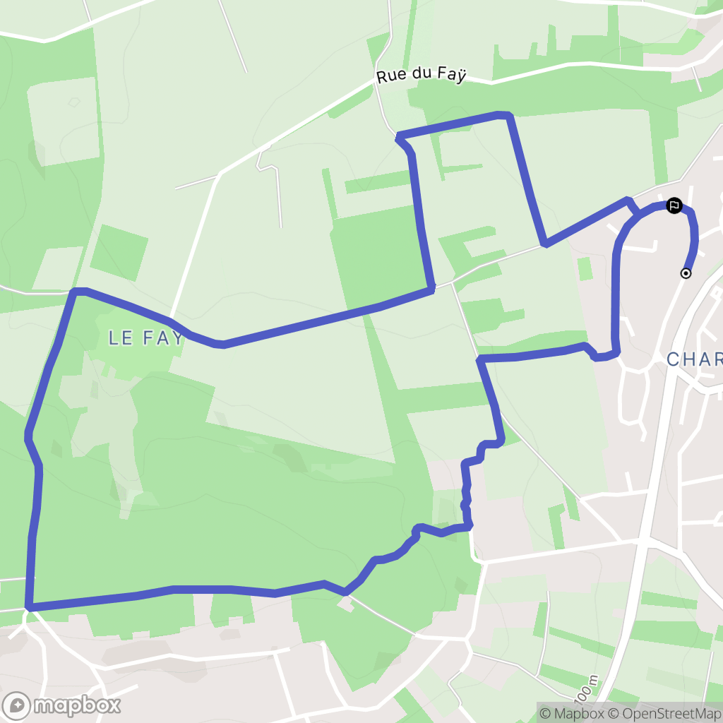 Andrésy : carte du parcours de randonnée - France