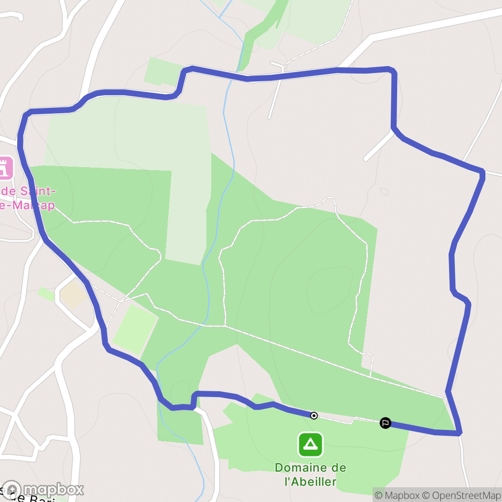 Saint-Victor-de-Malcap : carte du parcours de randonnée - France