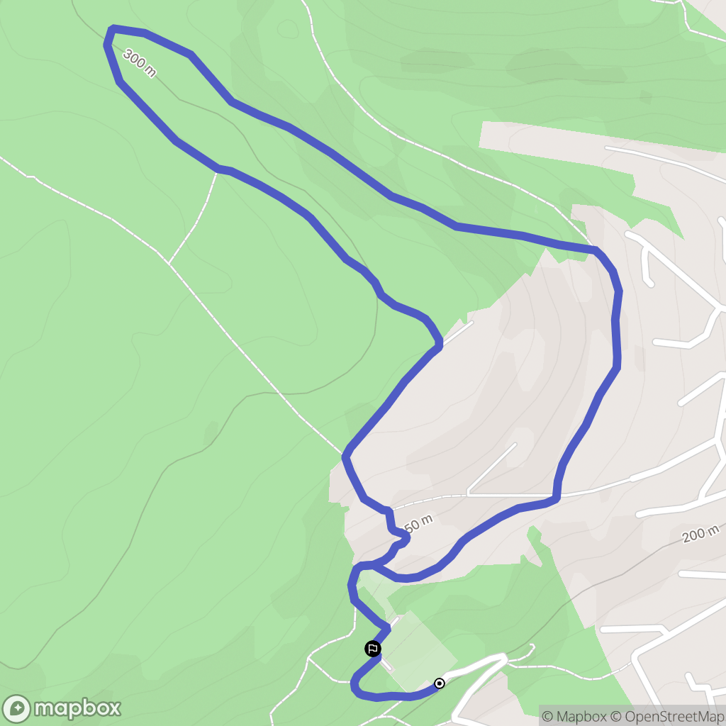 Clouange : carte du parcours de randonnée - France