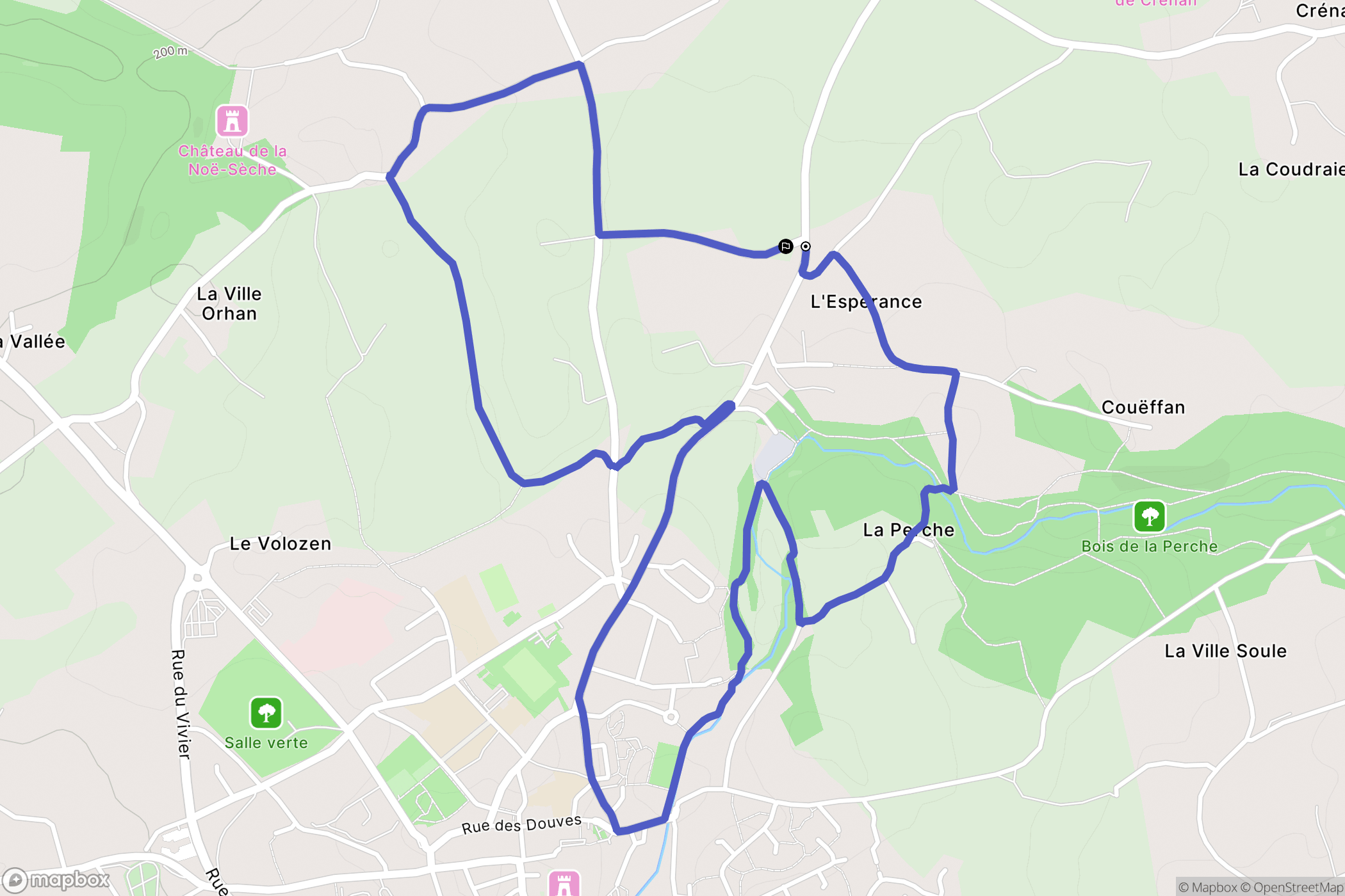 Le Fœil : carte du parcours de randonnée - France