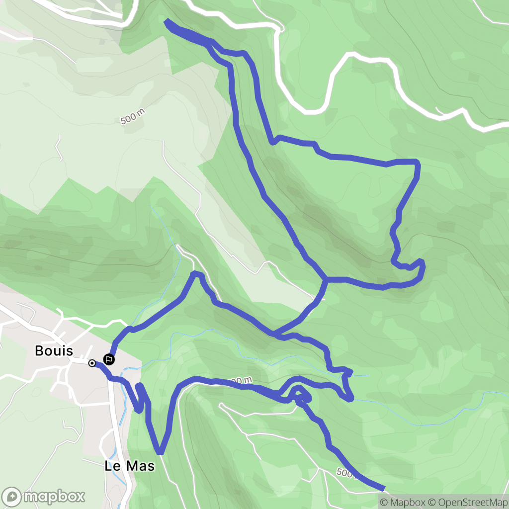 Villebois : carte du parcours de randonnée - France
