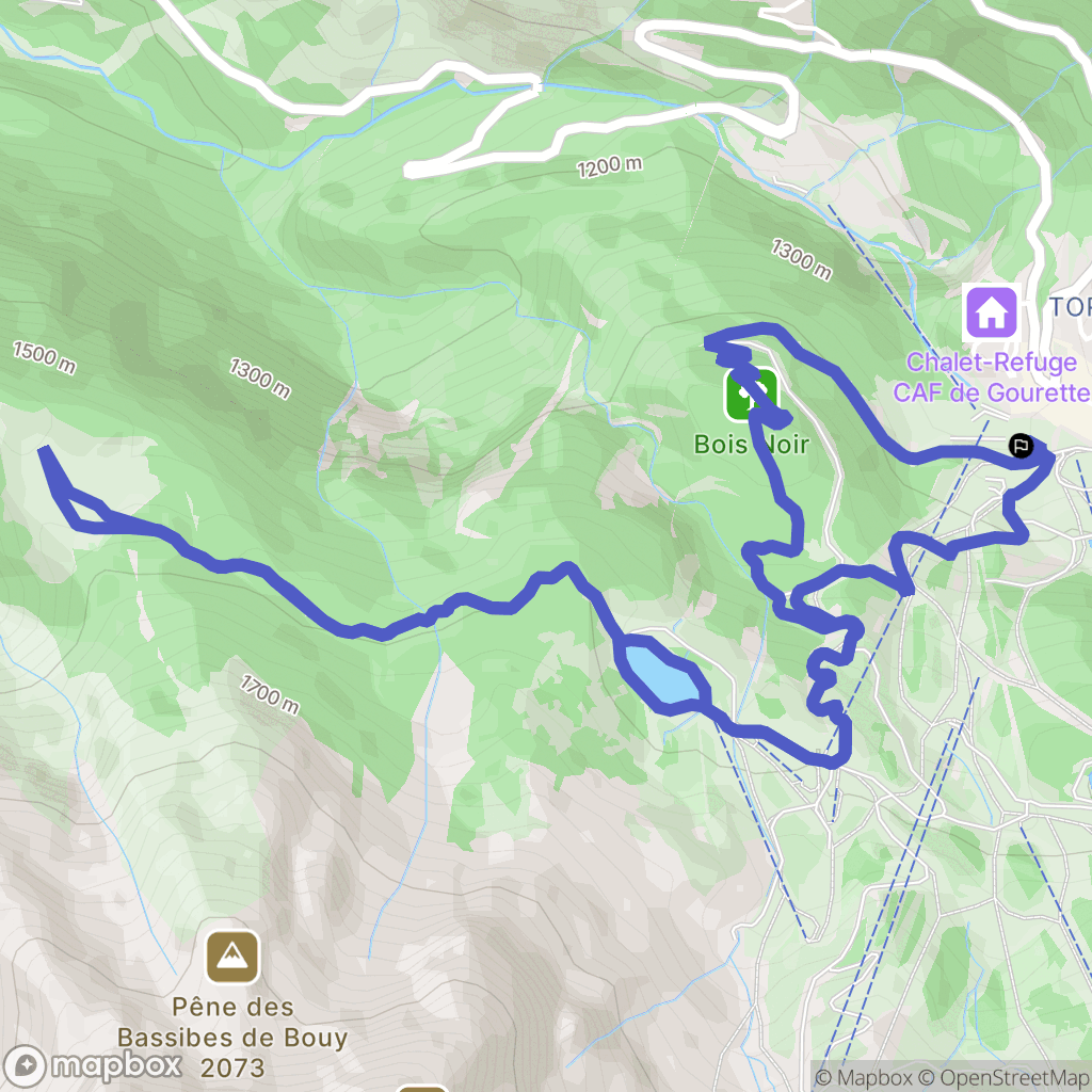 Eaux-Bonnes : carte du parcours de randonnée - France