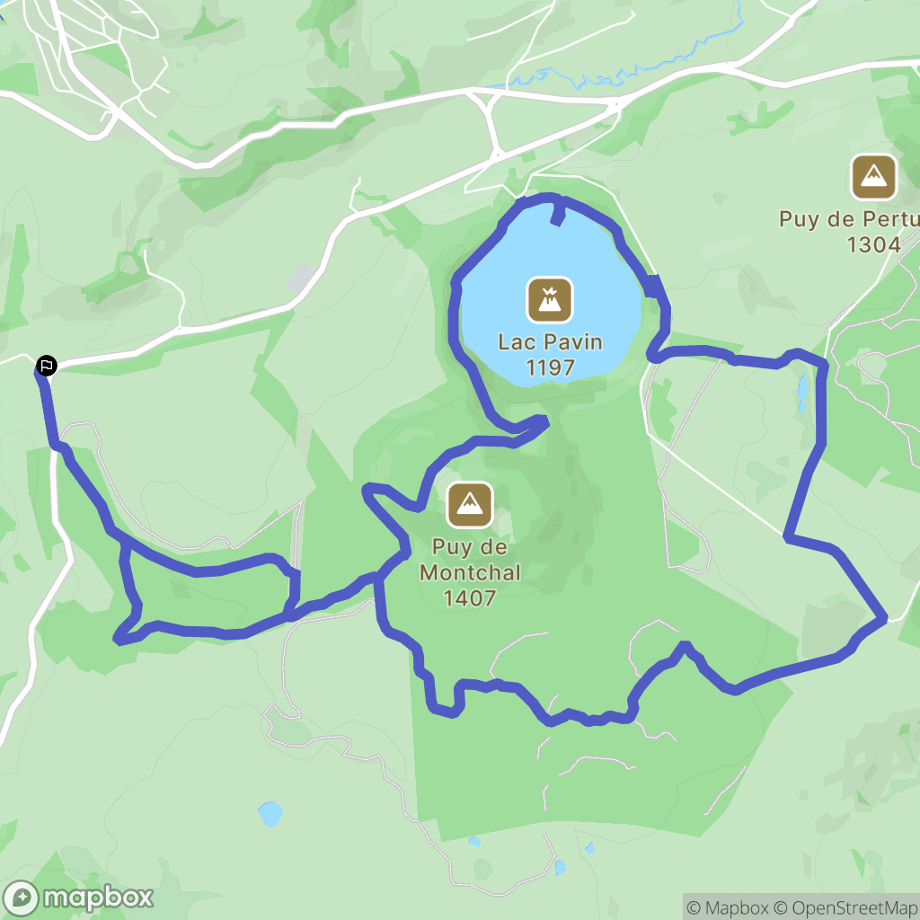 Besse-et-Saint-Anastaise : carte du parcours de randonnée - France