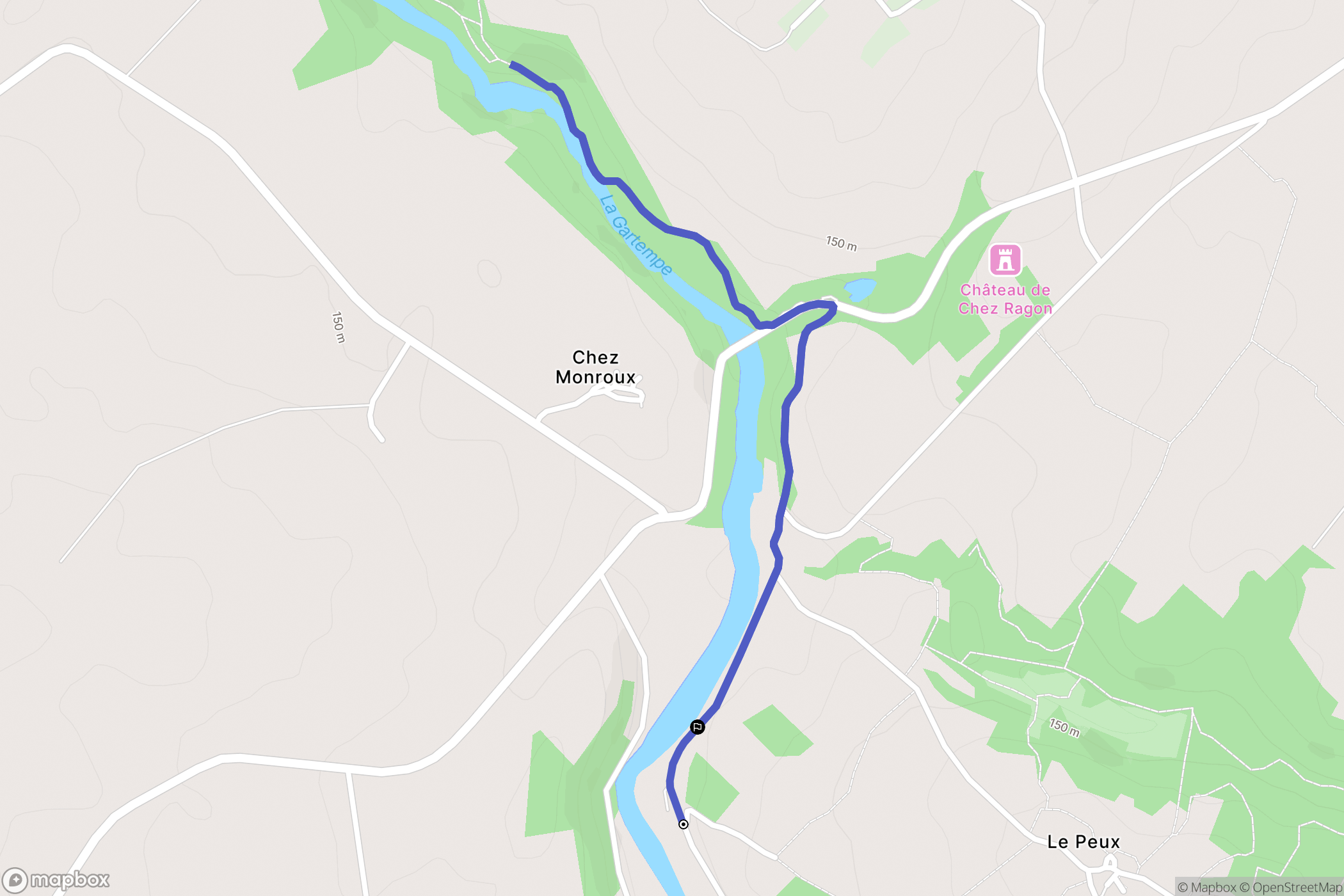 Lathus-Saint-Rémy : carte du parcours de randonnée - France