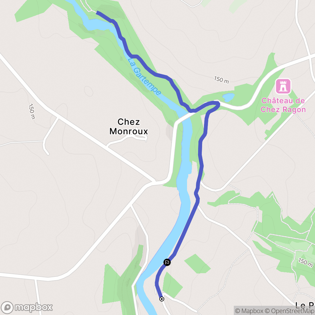 Lathus-Saint-Rémy : carte du parcours de randonnée - France