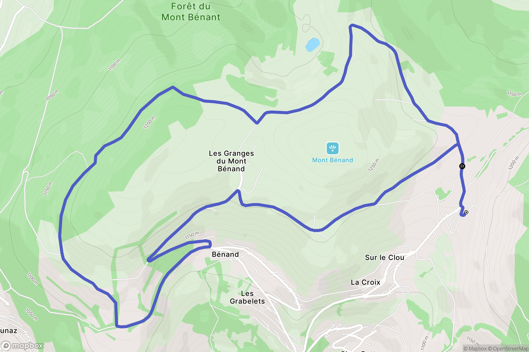 Bernex : carte du parcours de randonnée - France