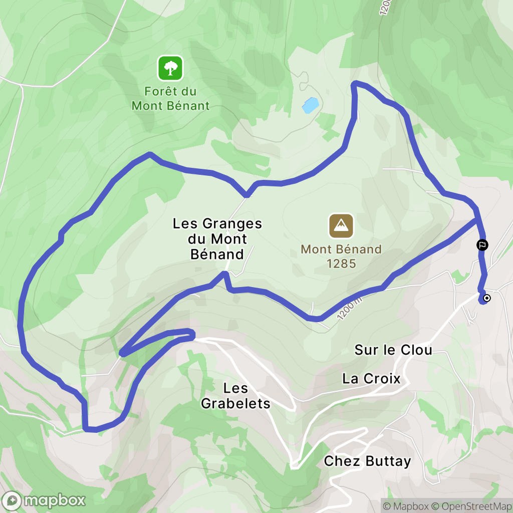 Bernex : carte du parcours de randonnée - France