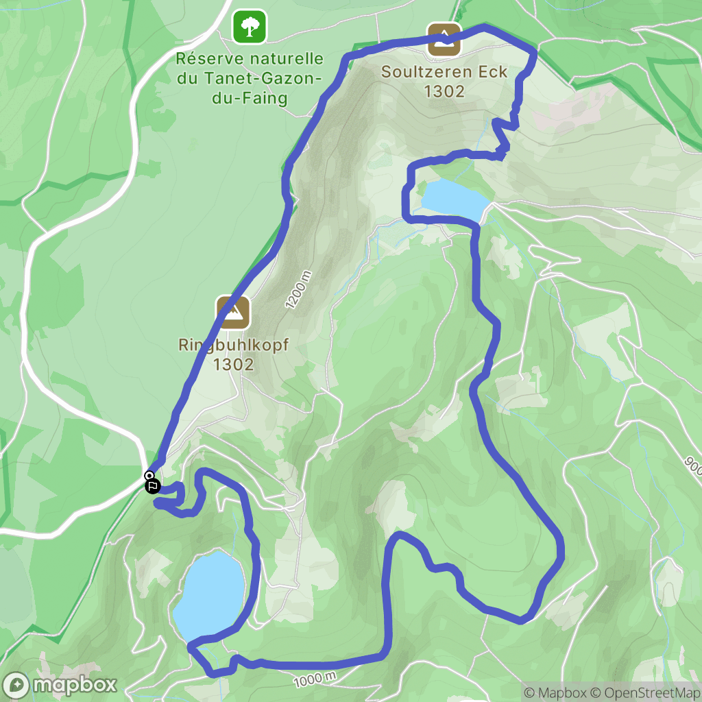 Le Valtin : carte du parcours de randonnée - France