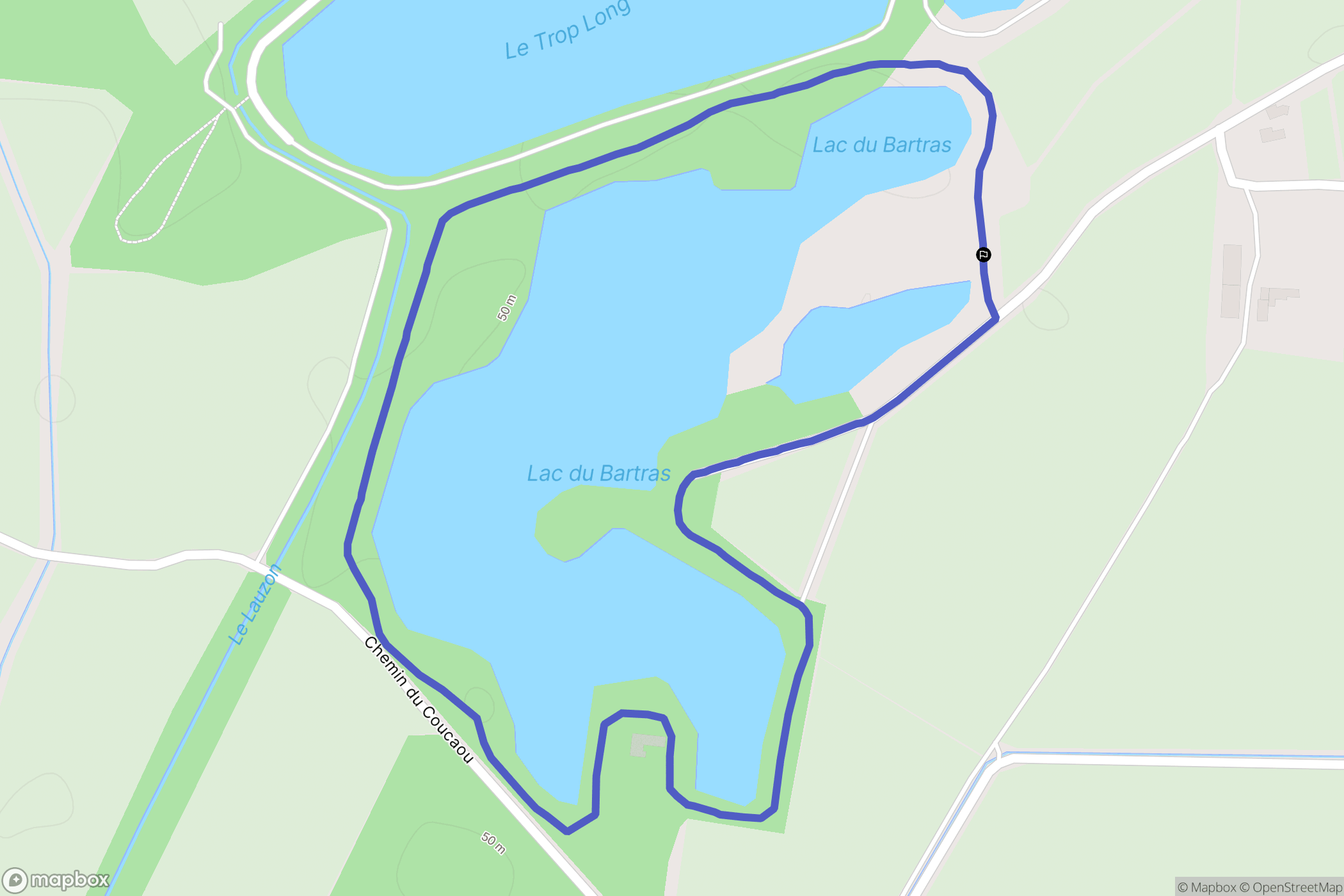 Bollène : carte du parcours de randonnée - France