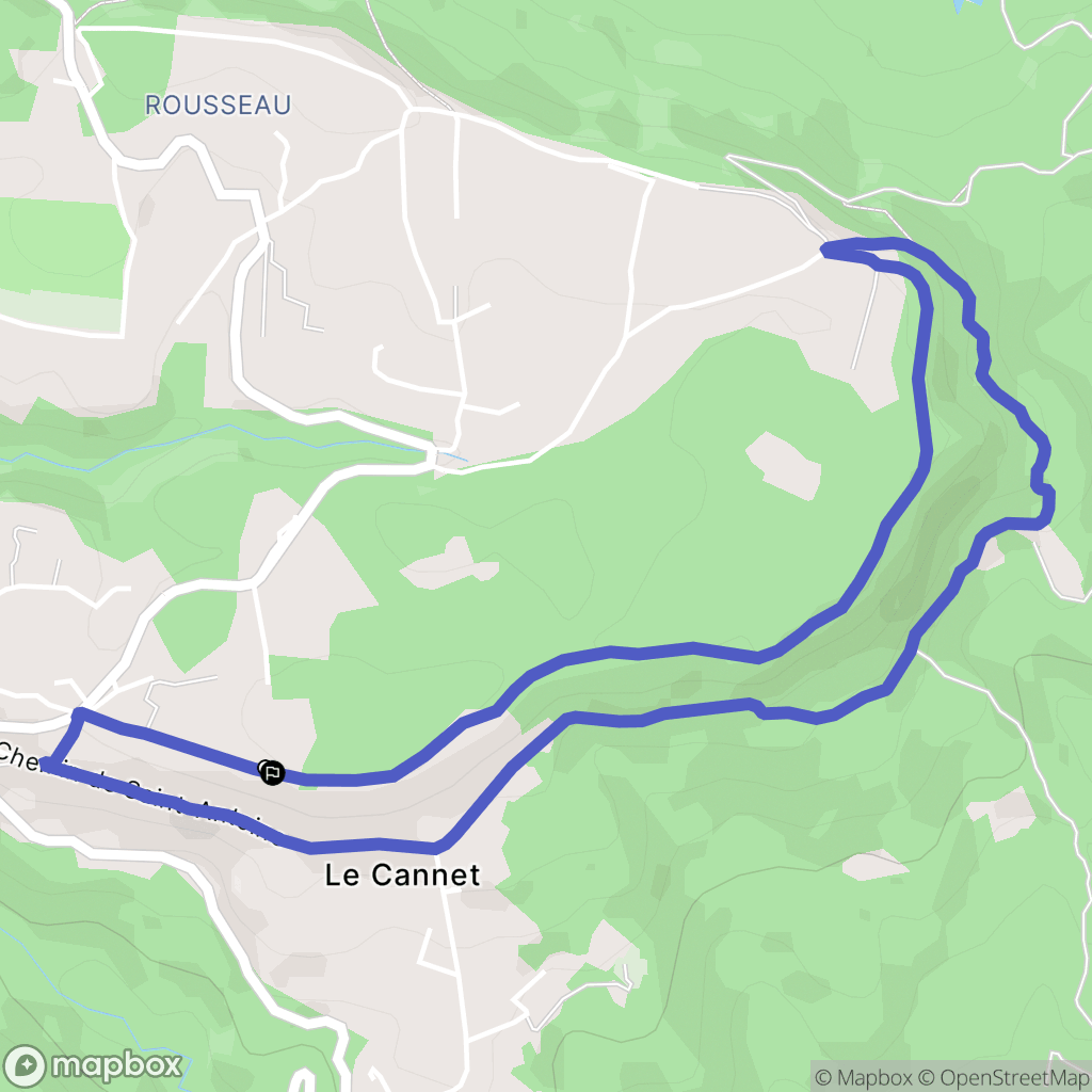 Bagnols-en-Forêt : carte du parcours de randonnée - France