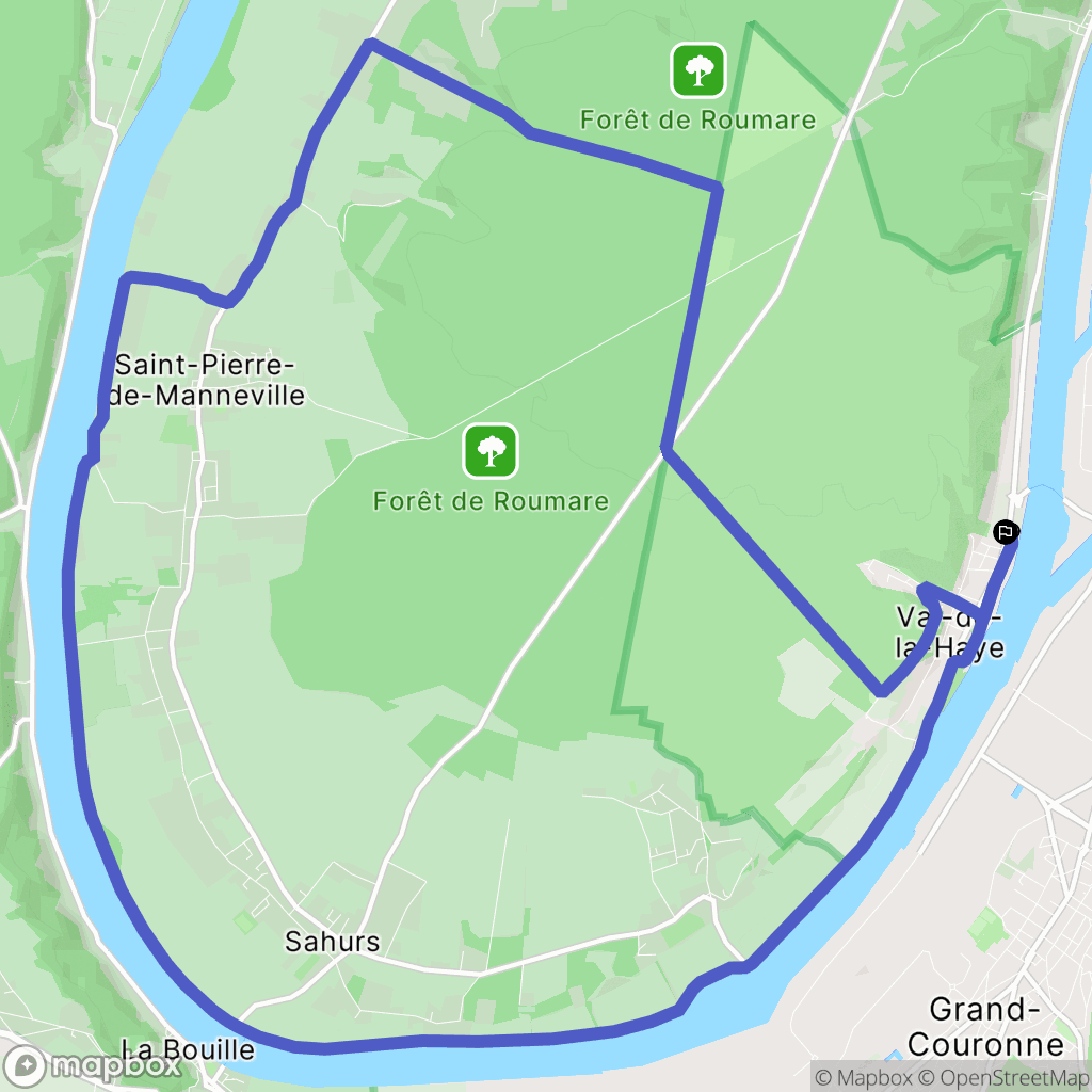 Val-de-la-Haye : carte du parcours de randonnée - France