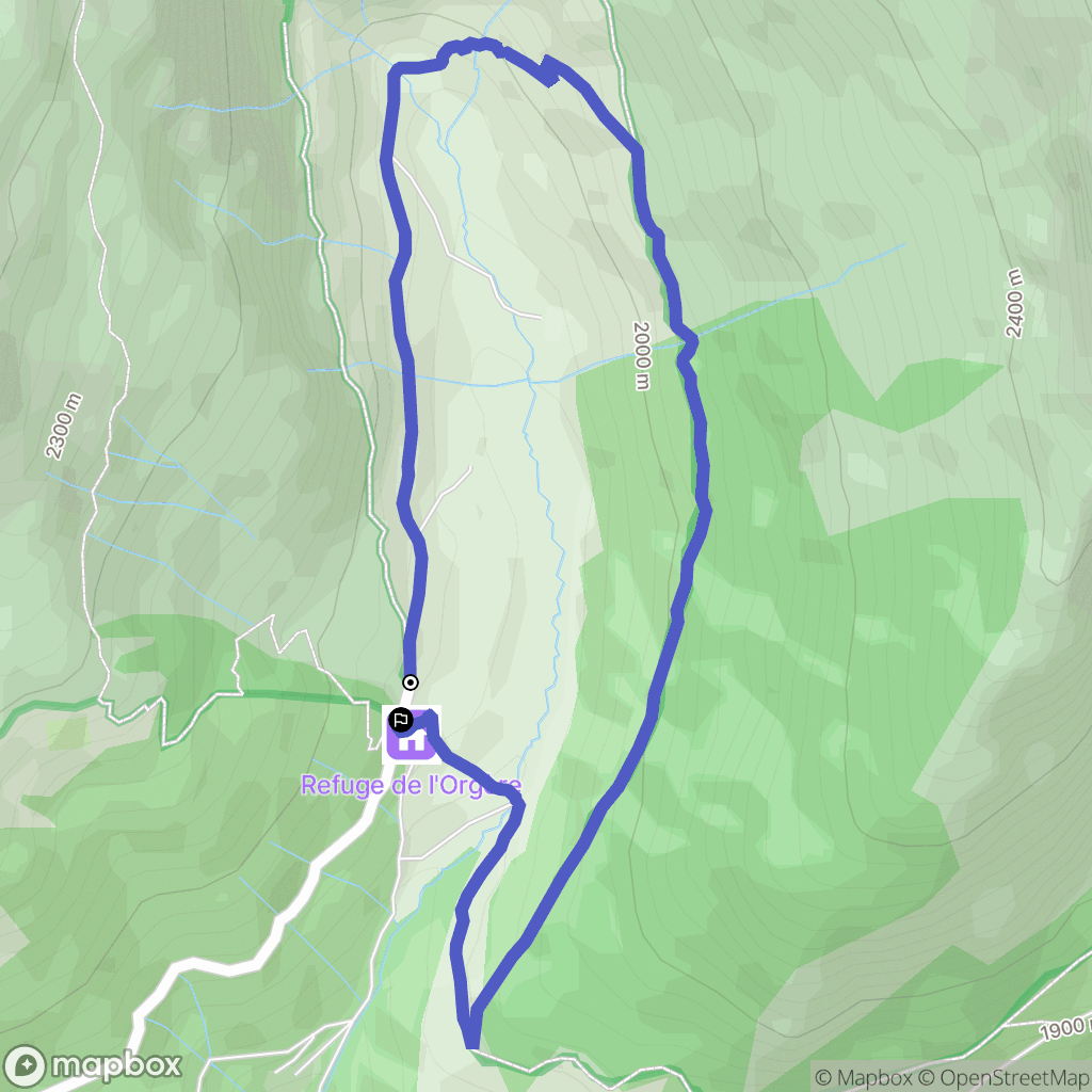 Villarodin-Bourget : carte du parcours de randonnée - France