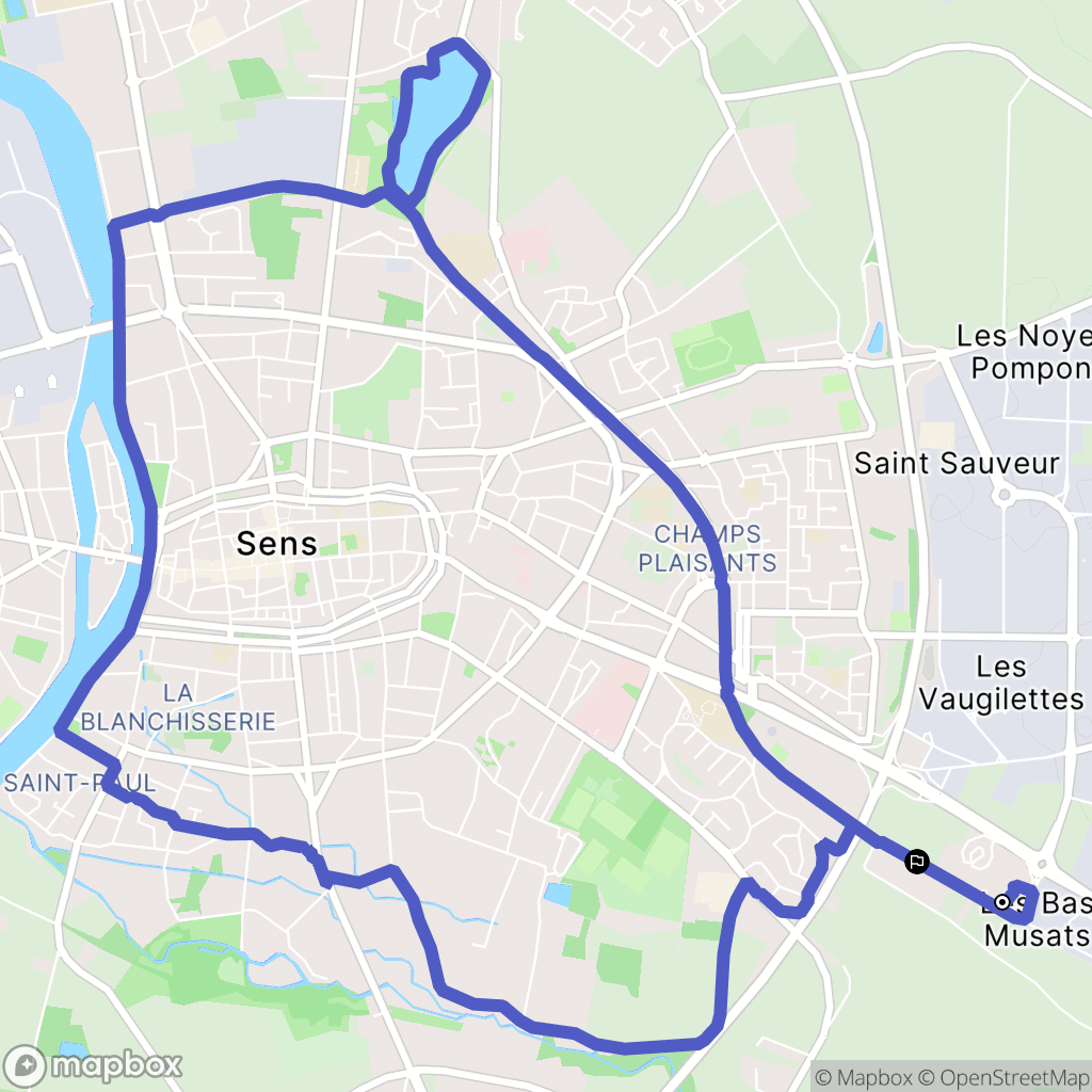 Malay-le-Grand : carte du parcours de randonnée - France