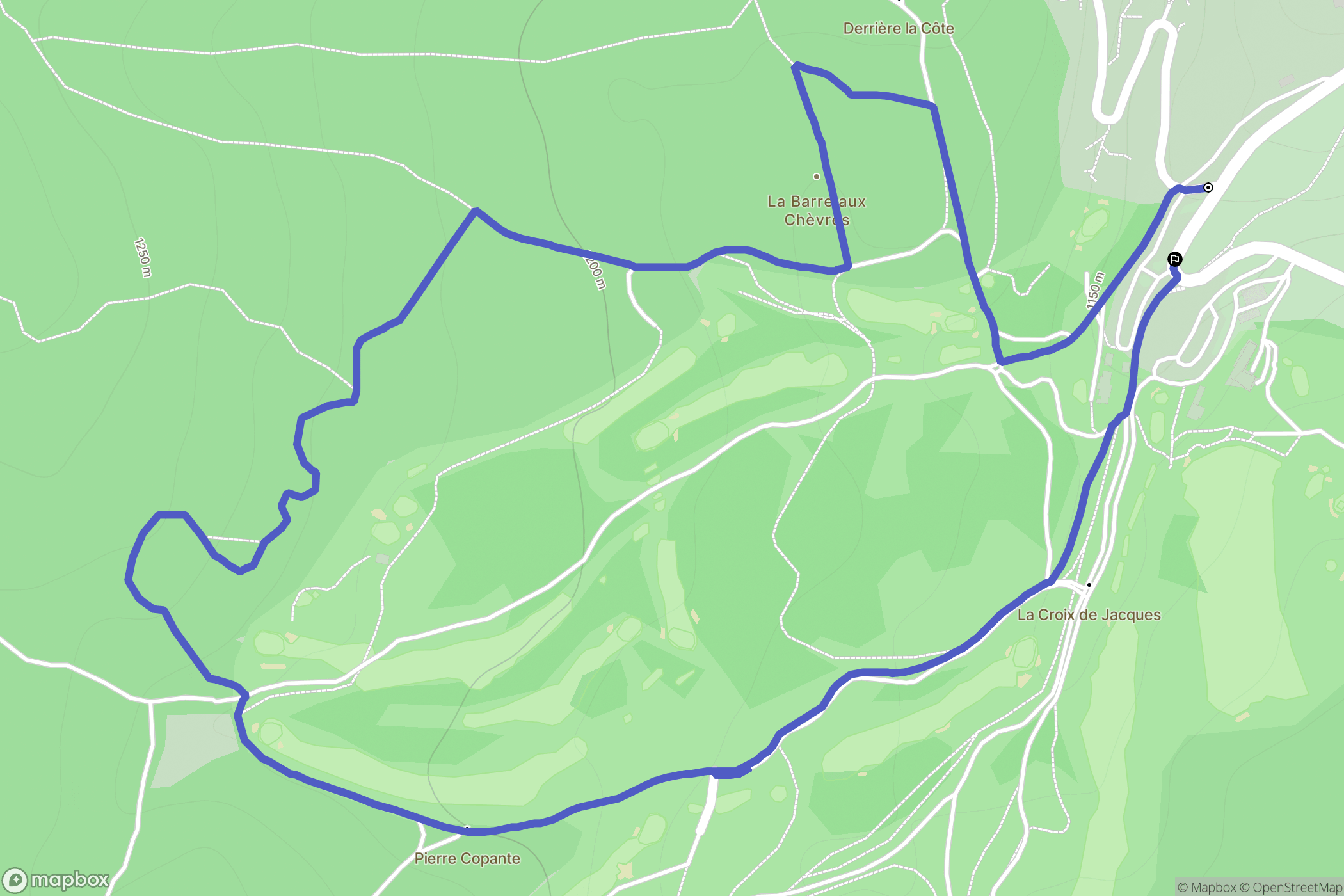 Corrençon-en-Vercors : carte du parcours de randonnée - France