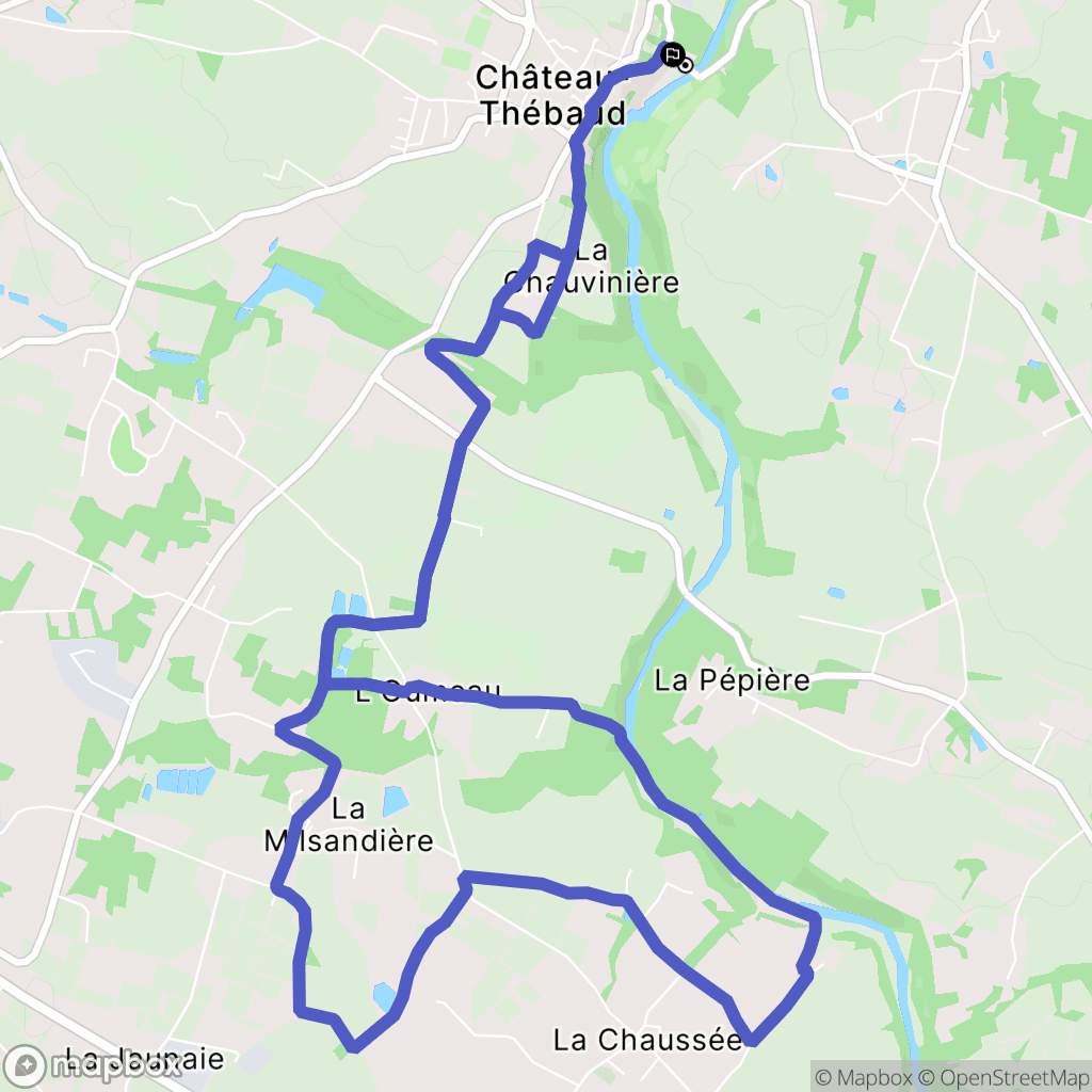 Château-Thébaud : carte du parcours de randonnée - France