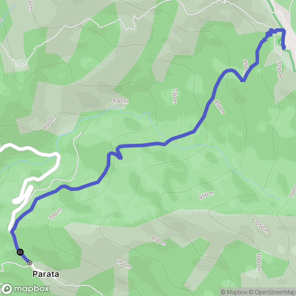 Parata : carte du parcours de randonnée - France