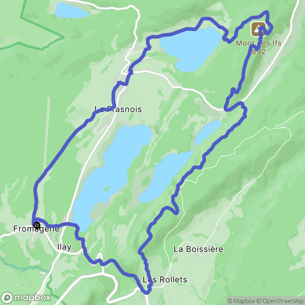 Le Frasnois : carte du parcours de randonnée - France