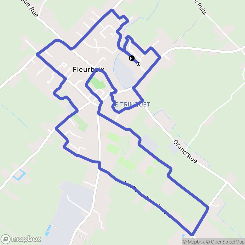 Fleurbaix : carte du parcours de randonnée - France