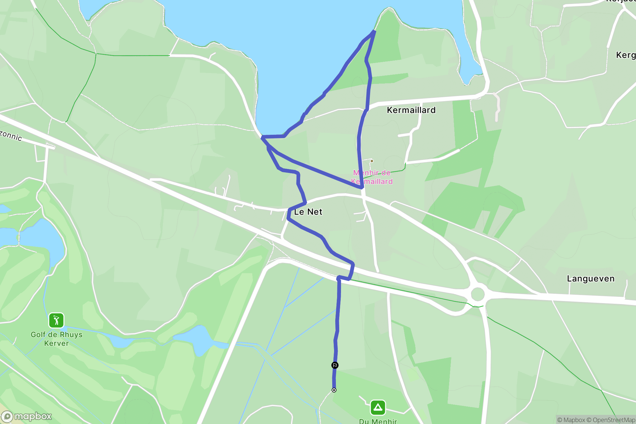 Saint-Gildas-de-Rhuys : carte du parcours de randonnée - France