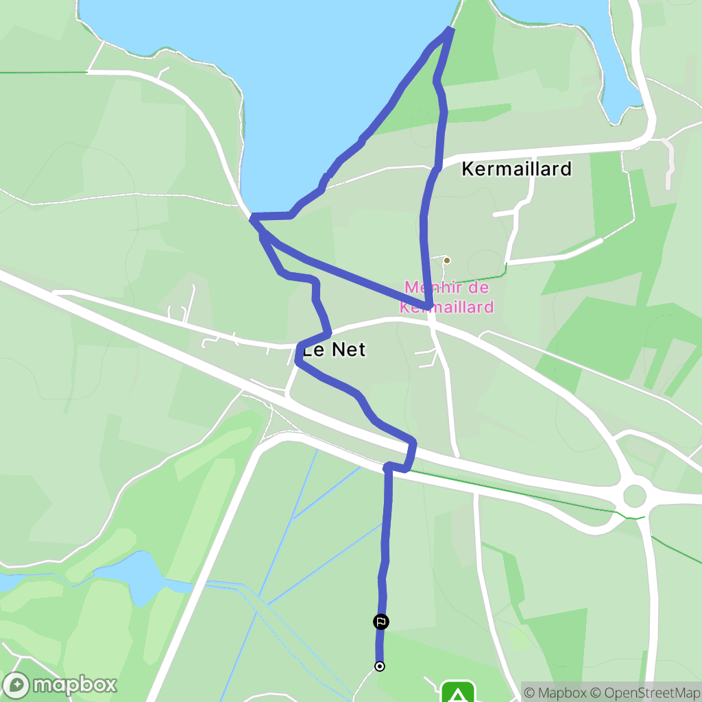 Saint-Gildas-de-Rhuys : carte du parcours de randonnée - France