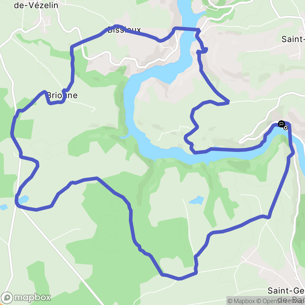 Pinay : carte du parcours de randonnée - France