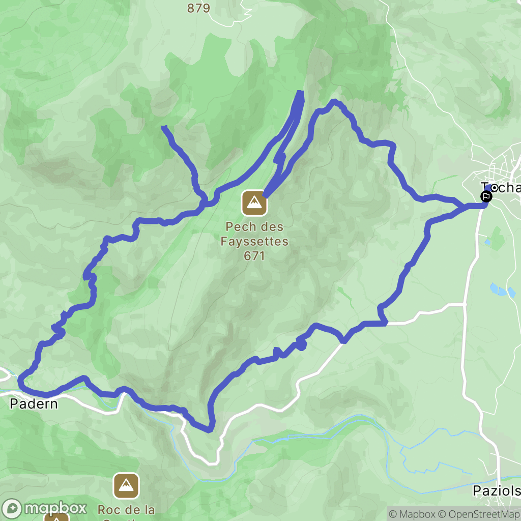 Tuchan : carte du parcours de randonnée - France