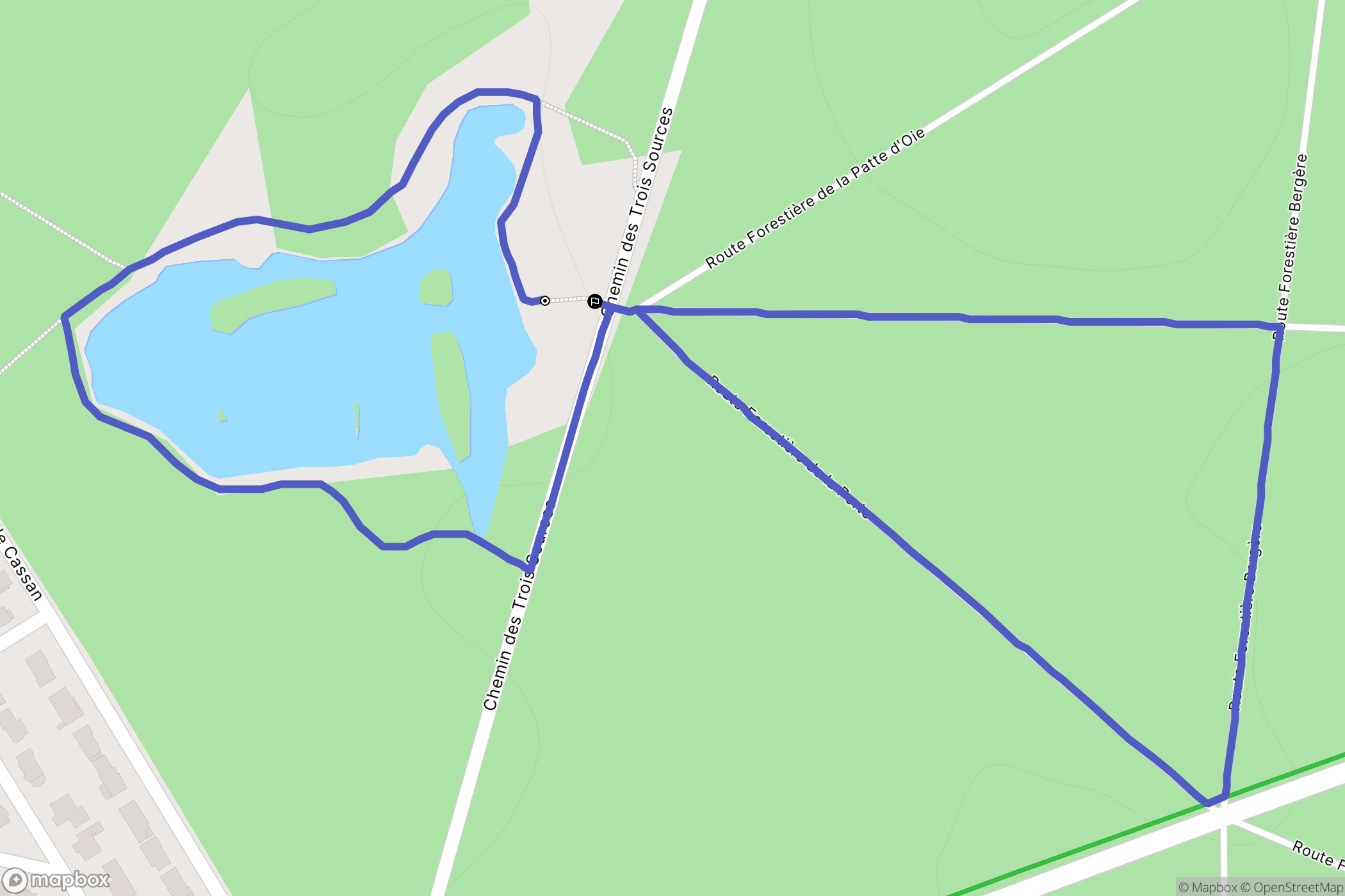 L'Isle-Adam : carte du parcours de randonnée - France