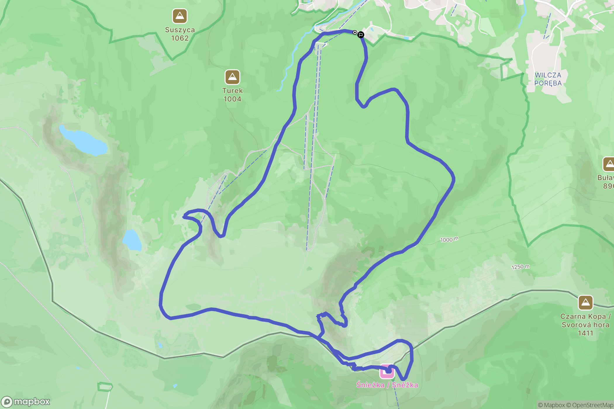 Karpacz: mapa trasy - Poland