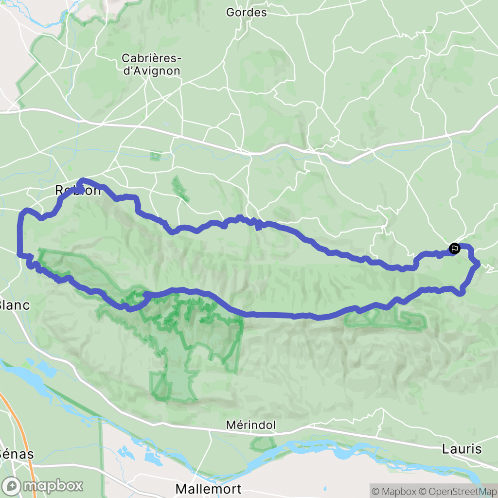 Bonnieux : carte du parcours de randonnée - France