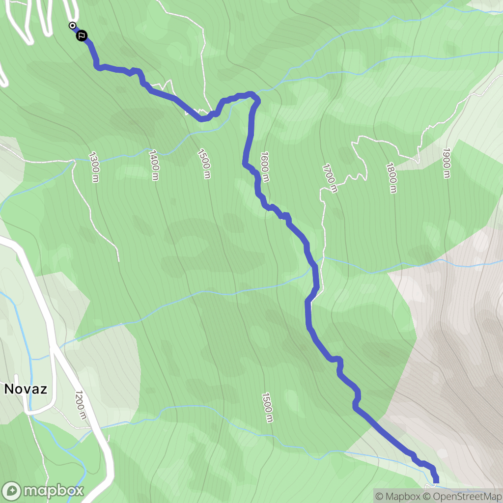 Planay : carte du parcours de randonnée - France