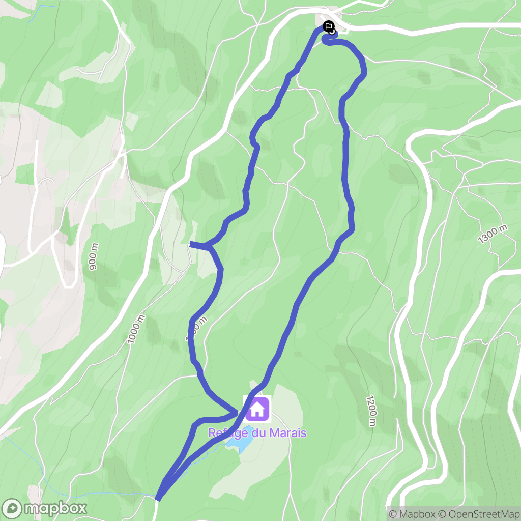 Saint-Martin-d'Uriage : carte du parcours de randonnée - France