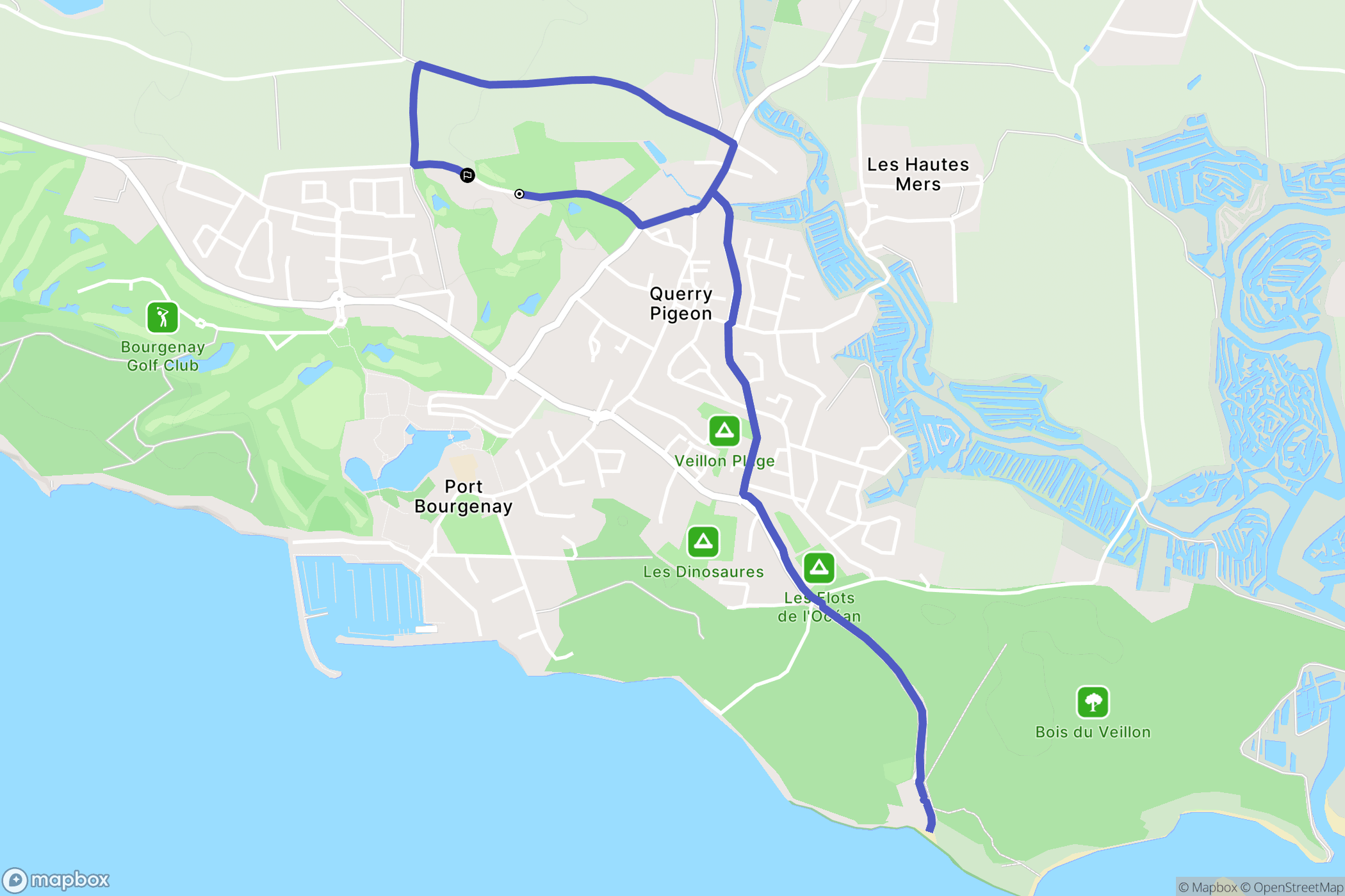 Talmont-Saint-Hilaire : carte du parcours de randonnée - France