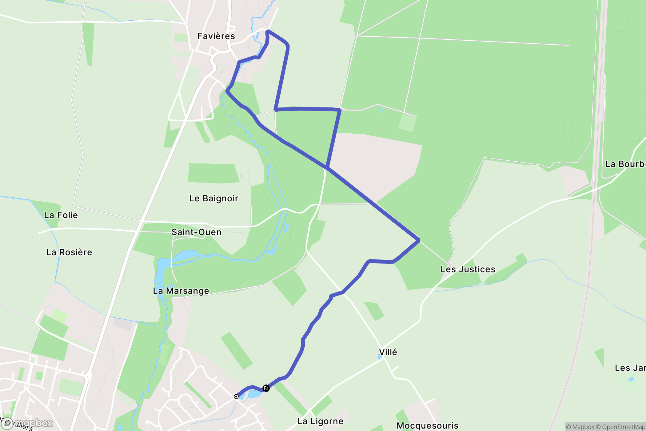 Tournan-en-Brie : carte du parcours de randonnée - France
