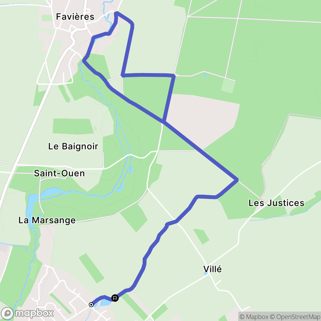 Tournan-en-Brie : carte du parcours de randonnée - France