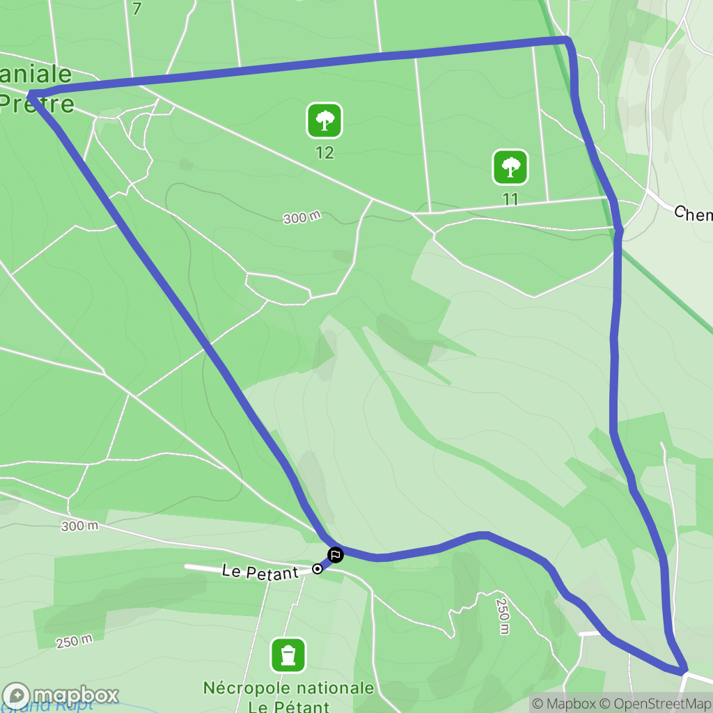 Montauville : carte du parcours de randonnée - France