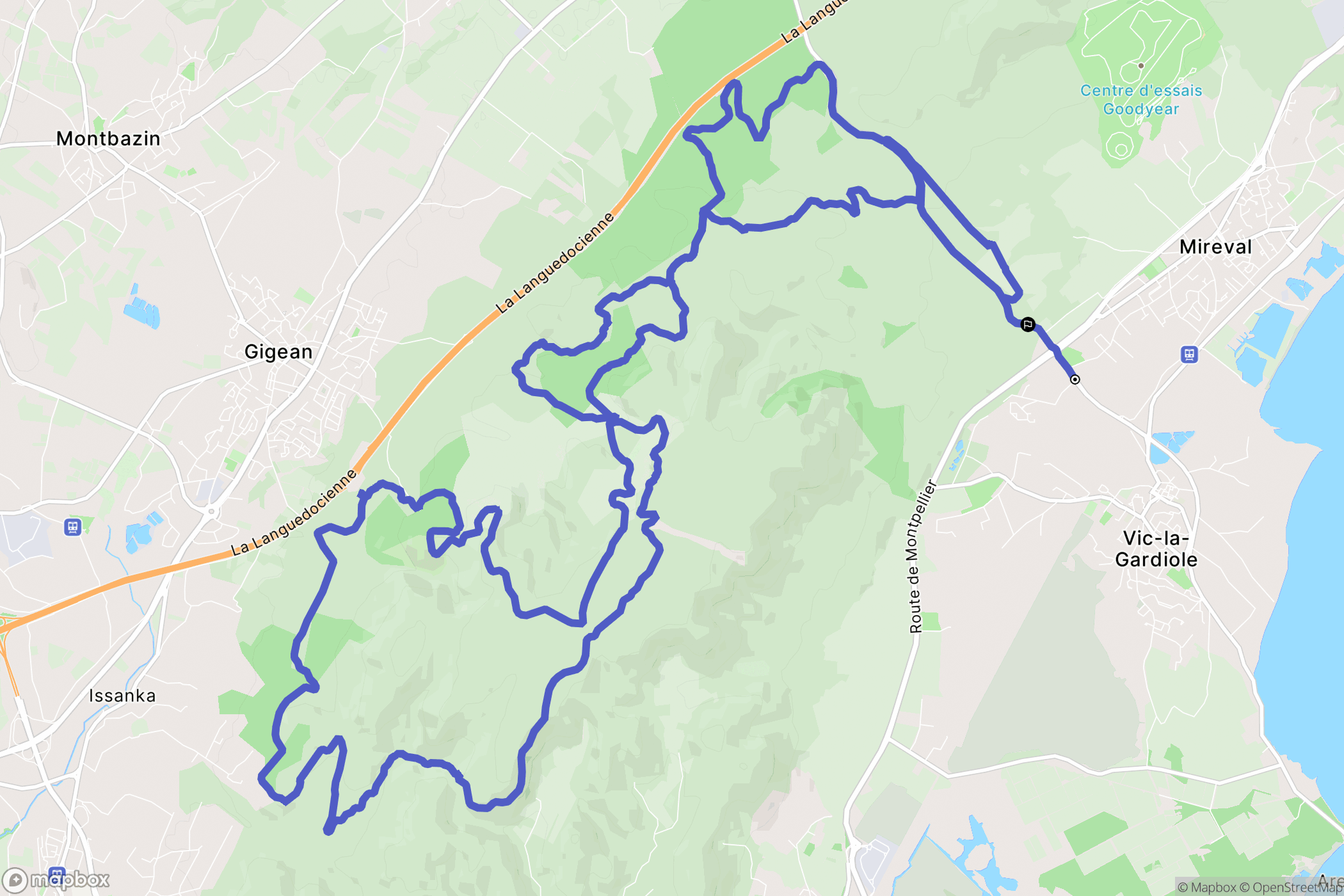 Vic-la-Gardiole : carte du parcours de randonnée - France