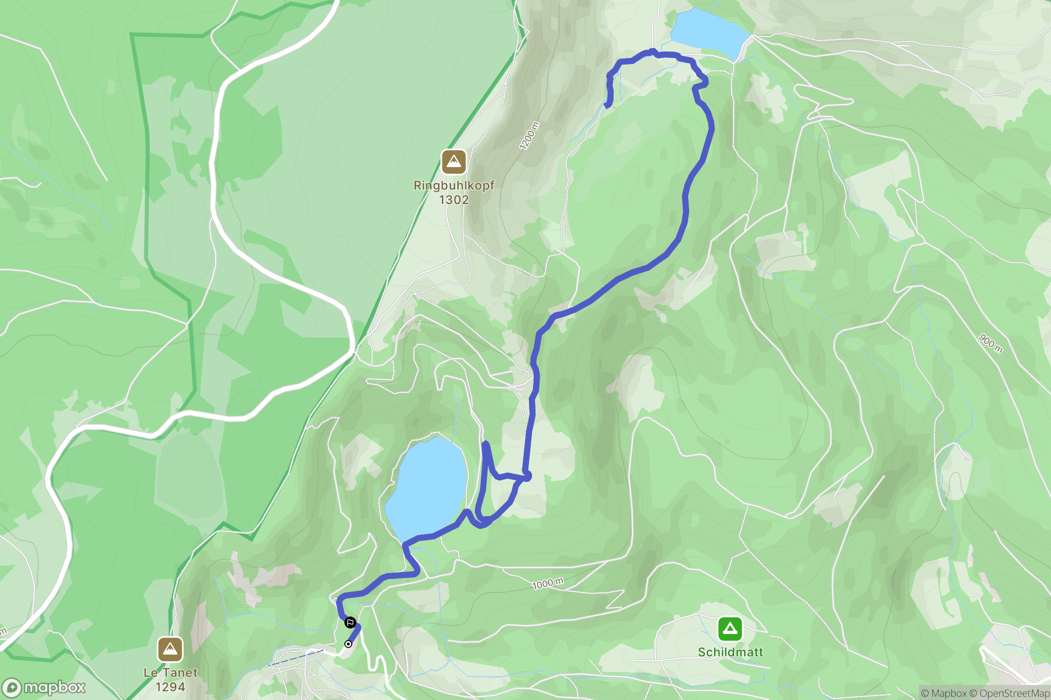 Soultzeren : carte du parcours de randonnée - France
