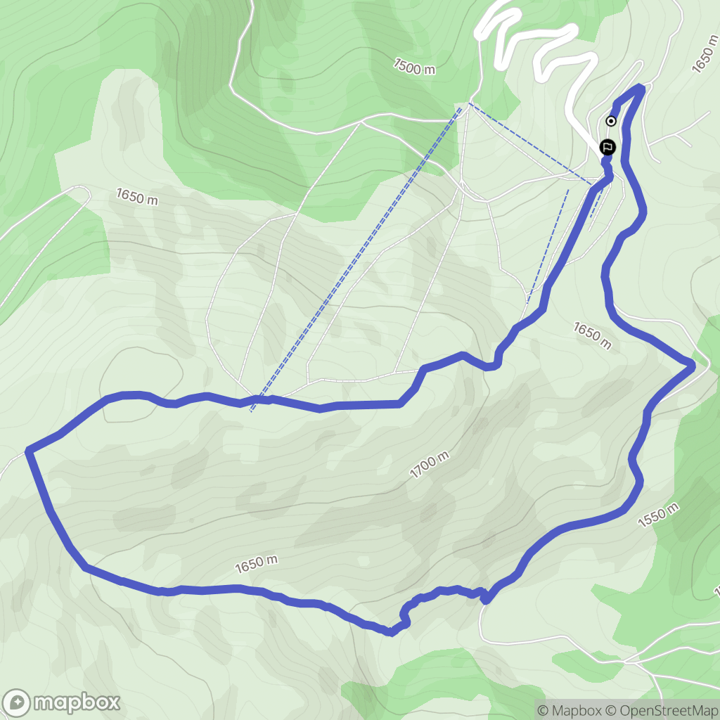 Camurac : carte du parcours de randonnée - France
