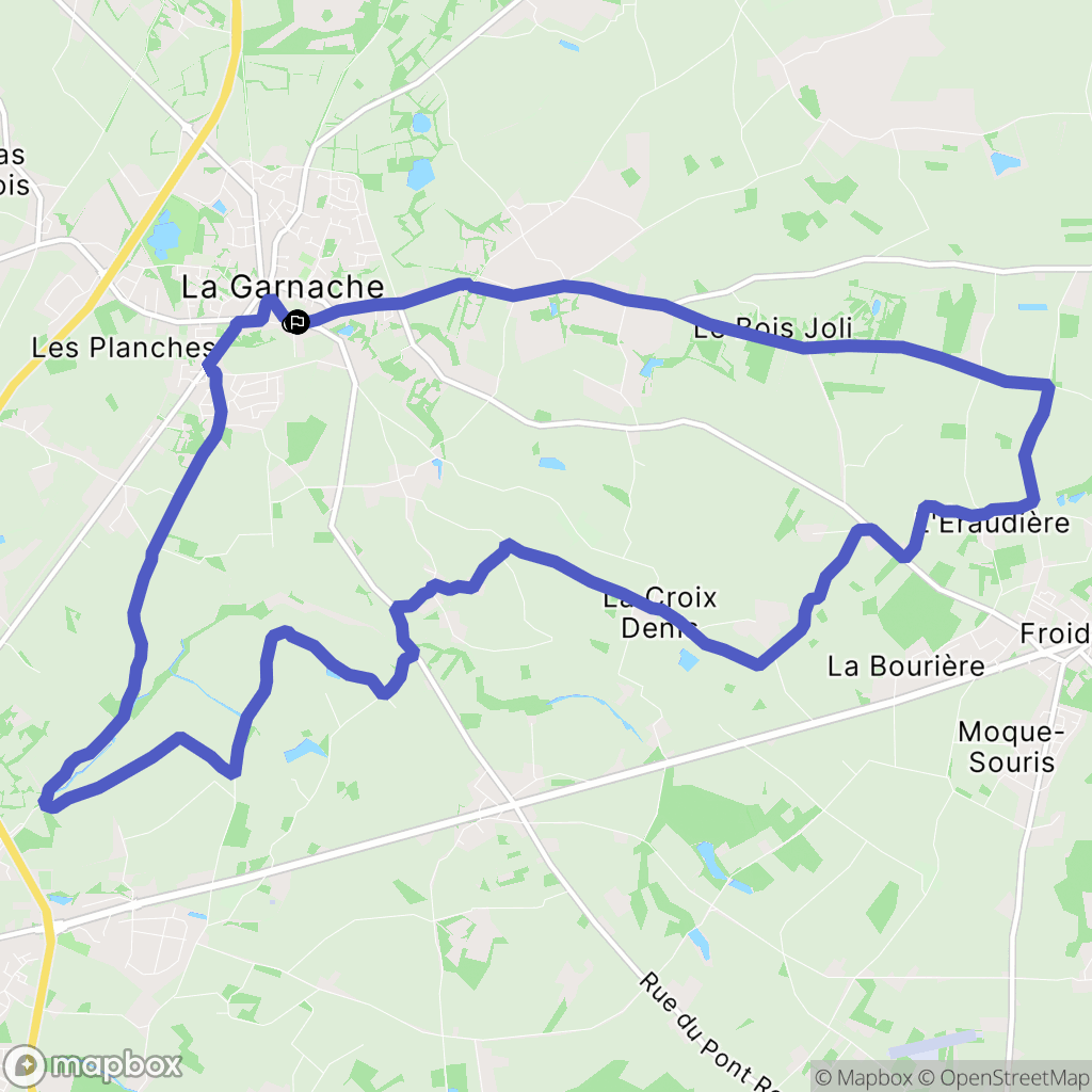 La Garnache : carte du parcours de randonnée - France