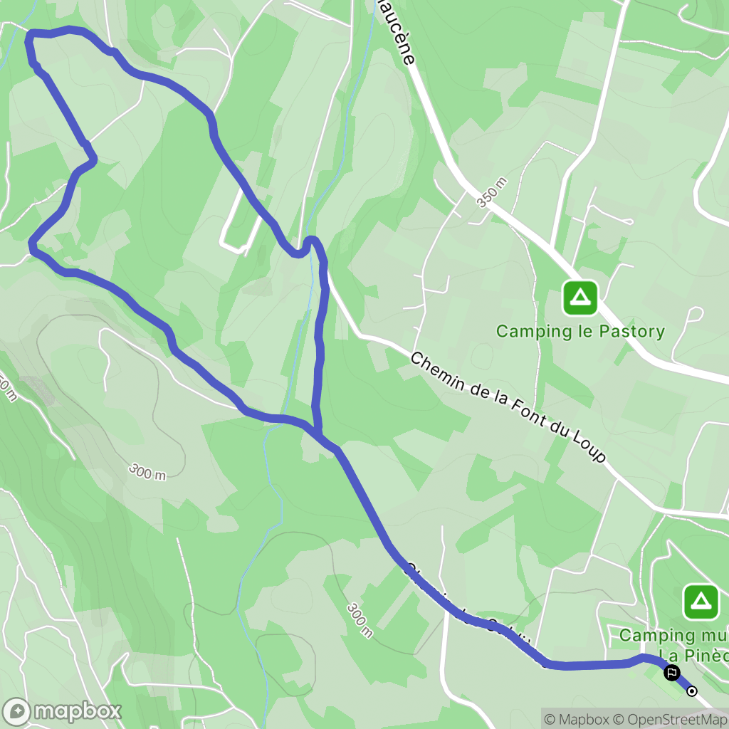 Bédoin : carte du parcours de randonnée - France