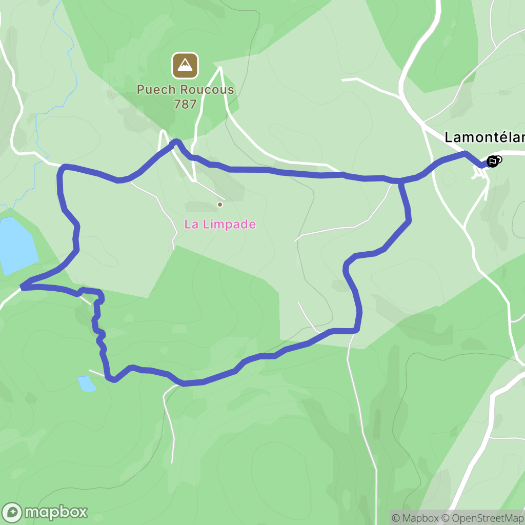 Lamontélarié : carte du parcours de randonnée - France