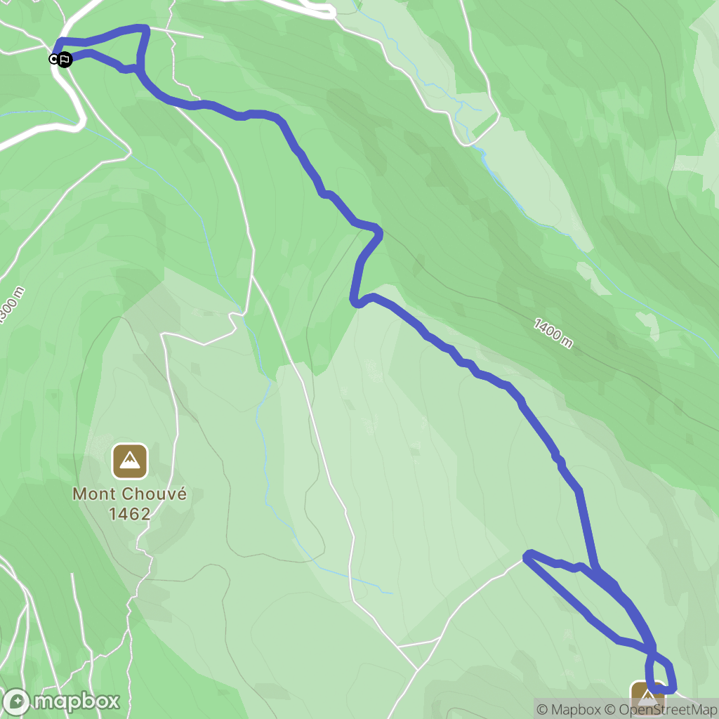 Job : carte du parcours de randonnée - France